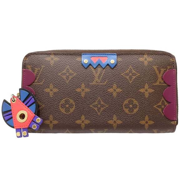 LOUIS VUITTON Louis Vuitton Long Wallet M61349 Zippy Monogram Totem Brown Mag...